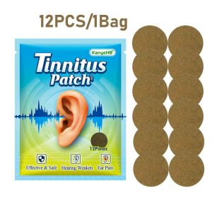 12/48PCS Tinnitus Patches Improves Migraine Earache Hearing Loss Treatment Alleviate Natural Herbal Care Healthy Ear Protection