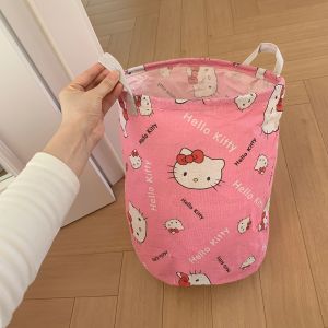 Creative Cute Cartoon Household Clothes Basket Sundries Storage Basket Foldable Cartoon Hello Kitty Dirty Clothes Basket