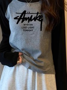 เสื้อชั้นในผู้หญิงทรงเข้ารูปแขนยาวคอโปโลสองด้านสีดำและสีเทา เสื้อผ้าผู้หญิงฤดูใบไม้ร่วง/ฤดูหนาว ผ้าขนสัตว์ คอโปโล เสื้อชั้นใน