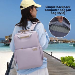 Pink Commuter Laptop Bag for College Students 15.6 Inch Business Notebook Computer Bag Dual Shoulder Pink Bookbag Logo