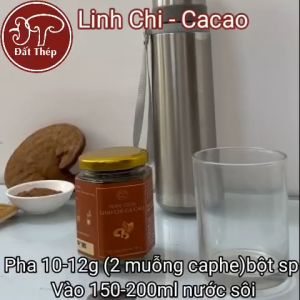Cacao Hòa Tan Nấm Linh Chi Đất Thép 100g - Cung cấp năng lượng - Tăng cường miễn dịch - Hàng chính hãng