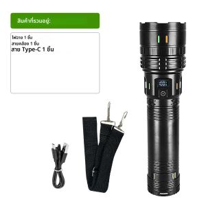 990000000LM ไฟฉาย LED พลังงานสูงไฟฉายแบบชาร์จไฟได้ไฟฉายกันน้ำจอแสดงผลพลังงานไฟฉายอัลตร้าทรงพลังสำหรับการตกปลา