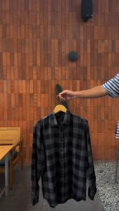 Broodis Kemeja Flannel Canbera Grey Lengan Panjang