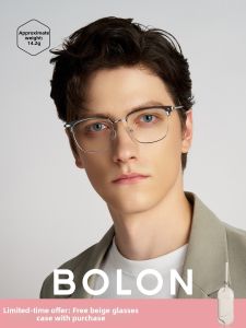 BOLON | Anti Blue Light Semi-Rim Glasses Titanium Frame