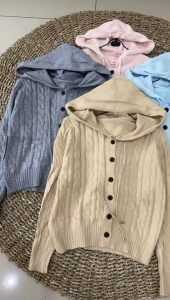 JACKET HOODIE BAHAN RAJUT IMPORT BJT