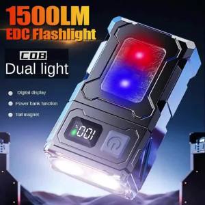 MINI USB Rechargeable LED Flashlight Portable Tail Magnet Work Light Super Bright Camping Lantern Side COB Emergency Torch Light