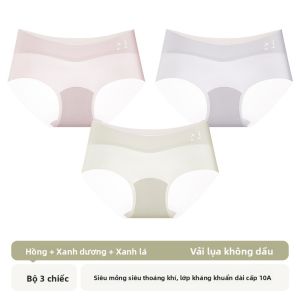 Quần lót nữ MiiOW bằng lụa băng và cotton không hằn dấu kháng khuẩn thoải mái - mùa hè