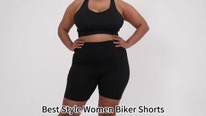 Plus Size Womens High Waisted Biker Shorts Super Soft Tummy Control No See Through Workout Yoga Shorts Running Athletic Shorts
