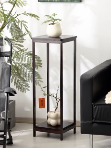 Wooden Plant Storage Holders 90cm Balcony Flower Pot Rack Retro 2-layer Living Room Plant Stand plant rack indoor Flower pot stand