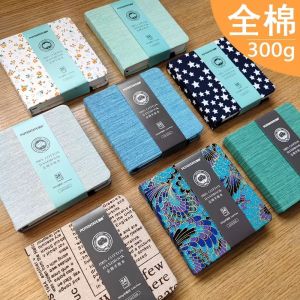 Potentate vuông cầm tay 100% cotton cao Đẳng Lớp 300gsm giấy màu nước Cuốn Sách Màu nước sơn vẽ tay du lịch phác thảo cuốn sách Pads họa cụ
