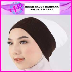Ciput Rajut salur 2 warna isi 10 Pcs / dalaman hijab / bandana jilbab / ciput kerudung