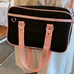 Japanese Mini High School Bags with Strap for School and Cosplay Luggage Plain Anime Game Student