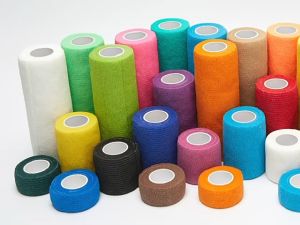 2นิ้ว ยกกล่อง 12 ม้วน ผ้าพันแผล ยืดหยุ่น ผ้าล็อค เทปพันแผล ยาว 4.5 เมตร