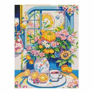 DIY Needlework Cross Stitch Kits leisure time Courtyard Pattern Printed Canvas Cross-Stitch Cotton Thread Set Embroidery Decor