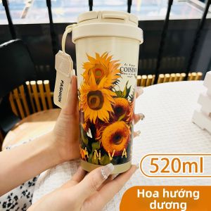 BIZE | Cốc Cách Nhiệt Dung Lượng Lớn Có Lớp Sứ