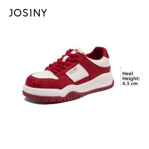 Josiny | Red Thick-sole Womens Casual Shoes
