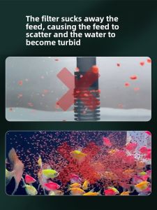 VOA | Anti-Drift Anti-Sinking Aquarium Feeder with Acrylic Feeding Tube Small Feeding Cup