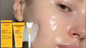 HOYGI Turmeric Collagen Peel-Off Mask 75g – Helps Cleanse Pores Reduce Dark Spots Gently Exfoliate Brighten Dull Skin Smooth Texture Improve Complexion