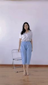 Celana Pendek Wanita 7/8 Yuna Linen