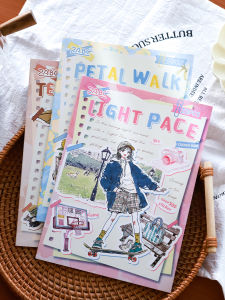 2ABC | INS Style Korean Girl Personality Figure Illustration Scenery Stickers Scrapbooking Materials