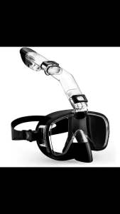 Breathing Tube Mask Set Equipped with a Fully Dry Top System Suitable for Professional Snorkeling equipment in Freestyle Swimm