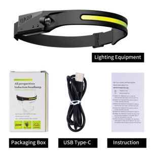 senter headlamp cob HL-T300 senter kepala sepeda senter buat pendaki floodlamp cob senter kepala senter canggih senter sensor