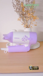 SAMONO Hair Dryer Pengering Rambut Low Watt 300 Watt 2 Kecepatan Angin Bisa Dilipat SW-HD10