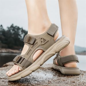 Boys Sandals Summer Outdoor Casual Breathable Slip-On Driving Beach Shoes Anti-Slip Soft Bottom Sports Fashion Trend Youth