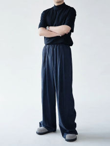 กางเกงลำลองชายผ้าไหมน้ำแข็งแห้งเร็ว กางเกงขายาวทรงตรง ทรงหลวม ทรงหลวม ทรงบาง ทรงลำลอง ทรงบาง ทรงลำลอง