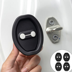 BC 4Pcs Universal Car Door Lock Buckle Protective Cover Silicone Door Shock Absorber Cushion Thickened Anti-collision Pad