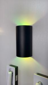 LED Upper and lower double-head lighting wall lamp black outdoor spotlight balcony corridor courtyard garden door pillar exterior wall lights