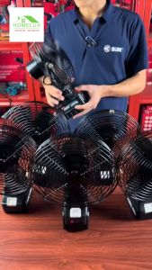 Quạt Tích Điện Cánh Sắt Homelux – Pin 10 Cell Điều Chỉnh Góc Gió Xoay 50 Độ – Quạt Sạc Siêu Bền Tiện Lợi