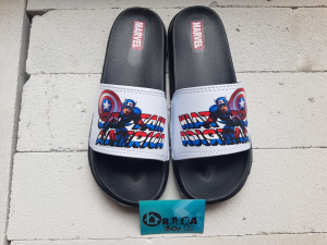 Sandal Selop Anak Laki-laki Motif MARVEL CAPTAIN AMERICA Usia 4-14 tahun Kekinian Bahan Ringan dan Empuk