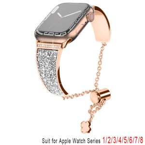 Women Metal Strap For Apple Watch Ultra Band 49mm 38 44 40 46 42 41 45mm Diamond Bracelet IWatch Series 12 11 10 9 8 7 SE 6 5 4