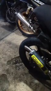Knalpot Satria Hiu Satria Lumba 2tak TOSHTECH Karbon