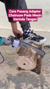 Chainsaw 12 inci Adapter Gerinda Tangan Jadi Gergaji Mesin Potong Kayu Nebang Tebang Batang Pohon