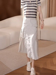 MANMI | High-waisted Slim-fit Midi Skirt