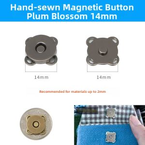 MINGRENBANG | Hand Sewing Plum Blossom Shape Magnetic Snap Fastener