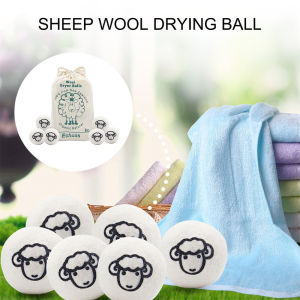 🚚Penghantaran Tempatan🚚Hot Sales Wool drying ball Pure organic natural New Zealand wool reusable drying ball used for laundry anti-static fabric softener (diameter 7 cm 6 per pack)