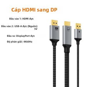 CABLETIME 4K60Hz Cáp HDMI Sang DP Một Chiều Có Nguồn USB Cho Bảng Điều Khiển Trò Chơi Sang Màn Hình Loại C Tương Thích Với Nintendo Switch PS4/5
