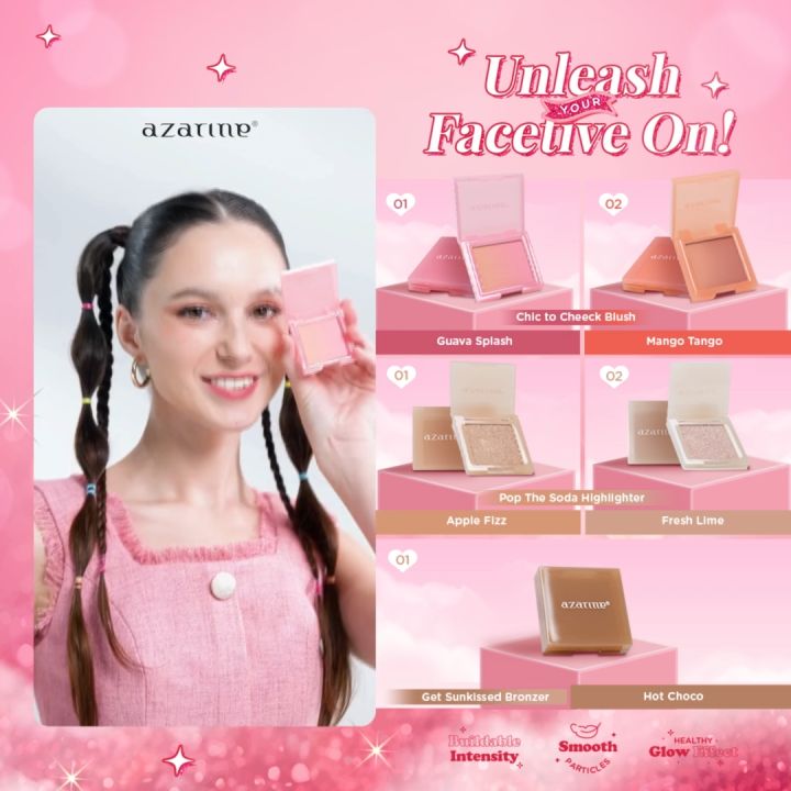 Azarine Chic to Cheek Blush Powder Blush On 5.2 gr