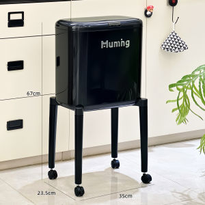 Hands-Free High-Capacity Movable Kitchen Trash Can