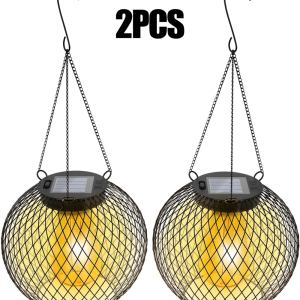 OSIDEN | Solar Garden Lights New Upgraded Outdoor Solar Hanging Lights for Patio Porch Yard Garden Lanterns Perfect Decorative Finish