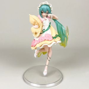 Bandai | Anime Hatsune Miku X Cinnamoroll Figure Fairy Mirror Sleeping Beauty Figures Car Ornaments PVC Model children Toy Birthday Gifts