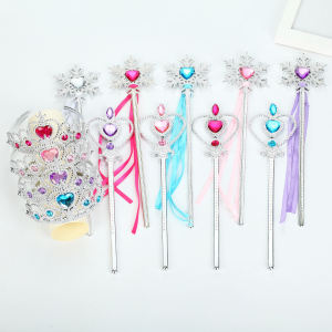 Childrens Fairy Wand Elsa Princess Crown Magic Stick Girls Hairband Birthday Gift Fairy Wand Bara Small Wizard Wand