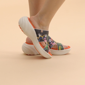 UIN Sitges Ⅲ Womens Summer Chunky Platform Slide Wedges Sandal Comfortable Art Travel Shoes