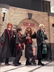 6PC Magic Robe Costume for Kids Adult Uniform Christmas Book Character Full Set Magic Cloak Cosplay