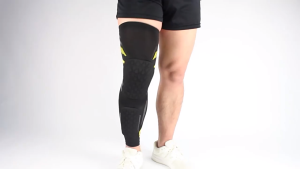 1Piece Padded Knee Compression Sleeves Long Leg Sleeve Calf Protection for Sports - Soccer Knee Pads Shin Brace for Adult Youth