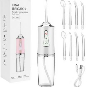 Rechargeable Smart Oral Irrigator Water Flosser – 3 Modes 8 Jets Portable Dental Cleaner for Teeth & Gums Care