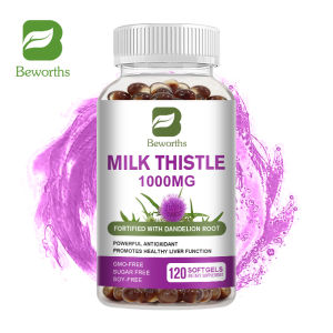 BEWORTHS Milk Thistle Capsule 1000mg Silymarin Marianum & Dandelion Root for Liver Health Protect Cardiovascular Glutathione Support Antioxidant Detox